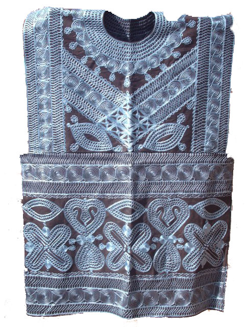 Sky blue men's traditional dress with embroidery.